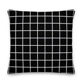 White Small Grid on Black Decorative Throw Pillow Cushion, Pillow, $ 71.50, A Moment Of Now™